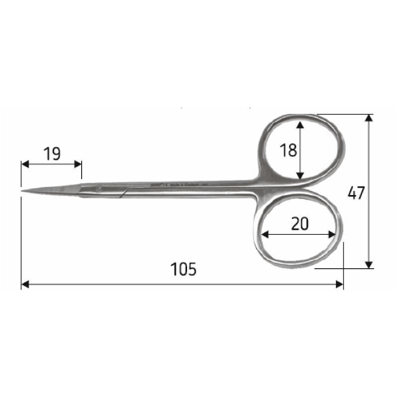 Ножиці прямі Iris 10,5 см, гострий/гострий,